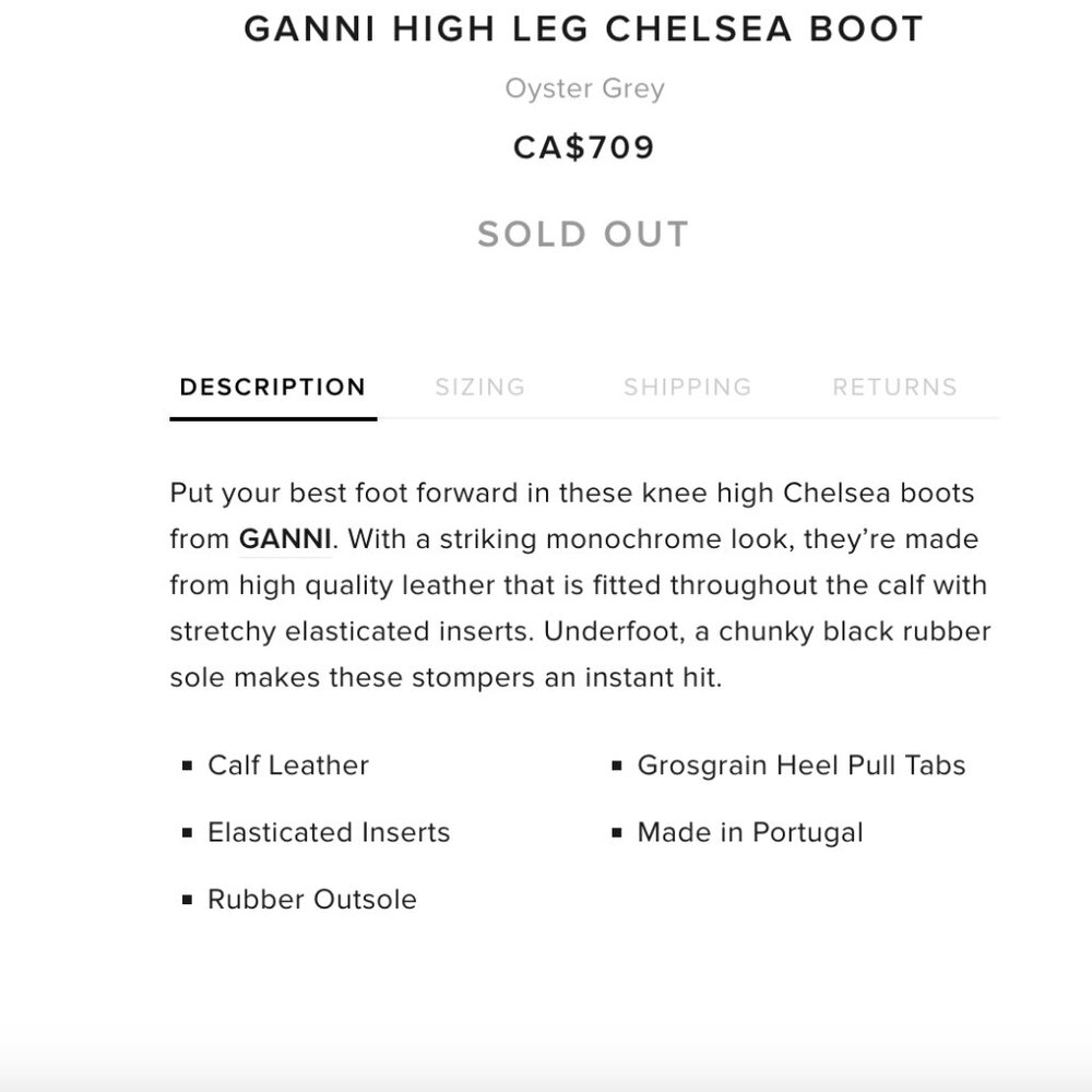 GANNI HIGH LEG CHELSEA BOOT - Picture 3 of 7
